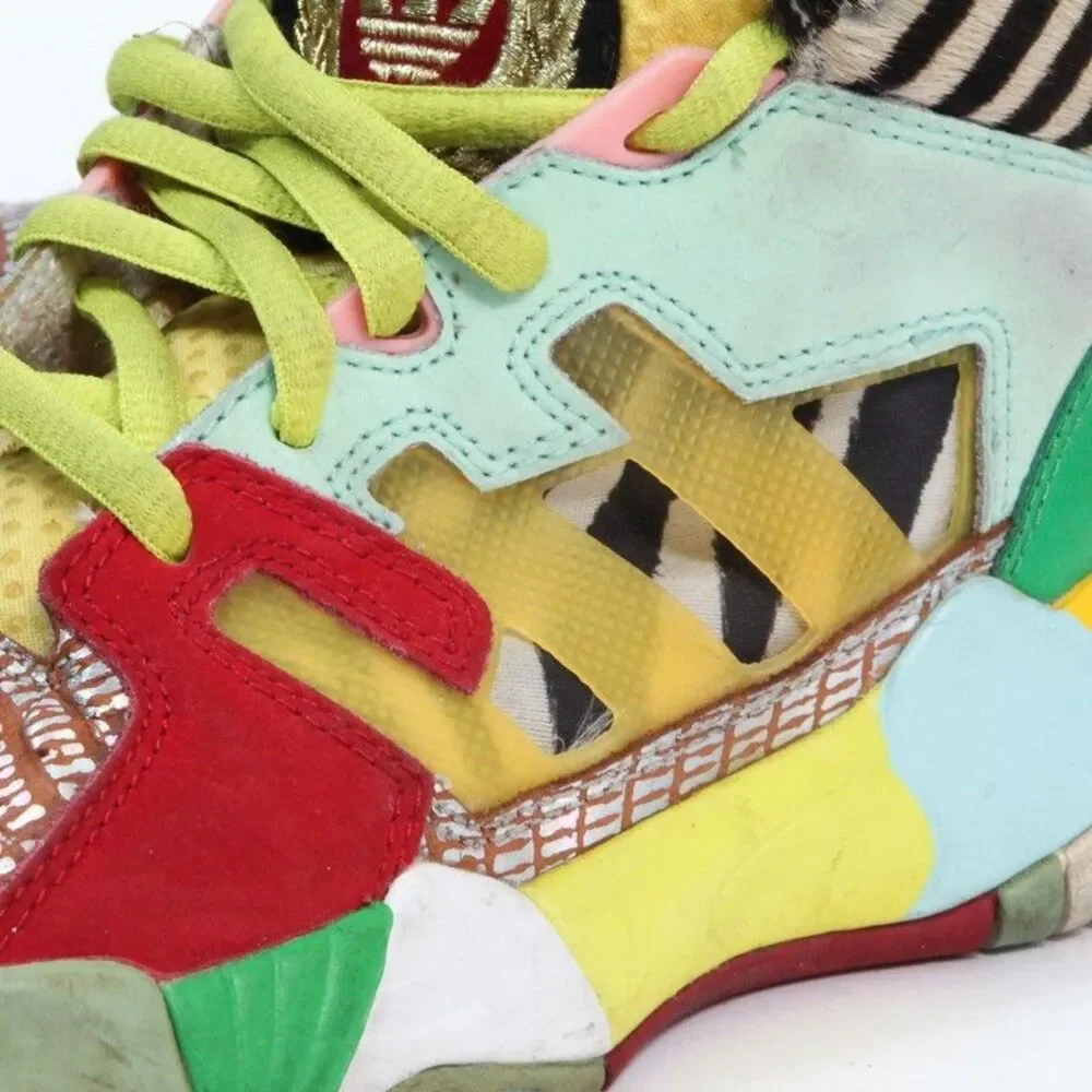 Adidas Jeremy Scott JS Streetball Zebra Multicolor Q23513 High Top Size 5.5 Men